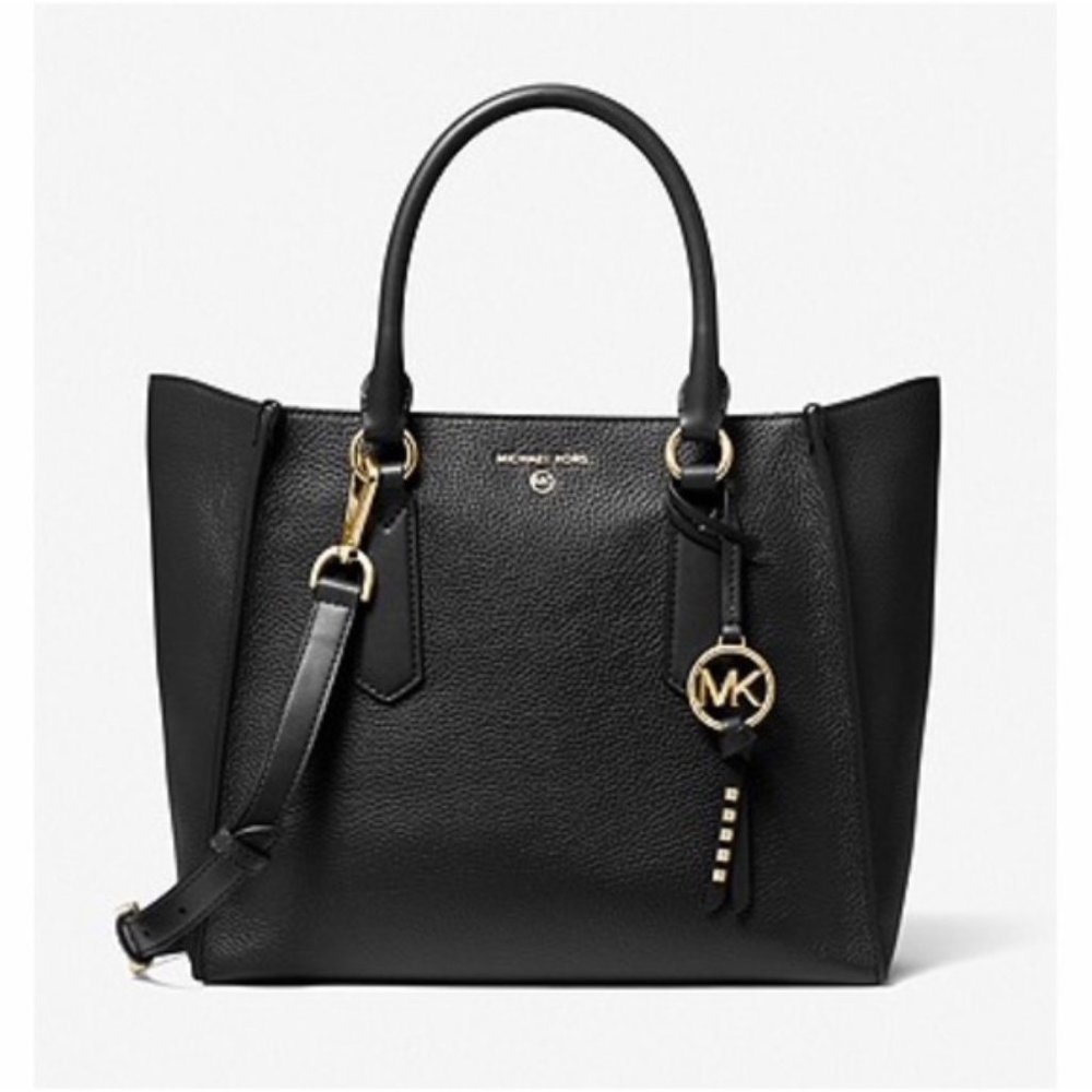 Michael Kors Kris Large Pebbled Leather Satchel